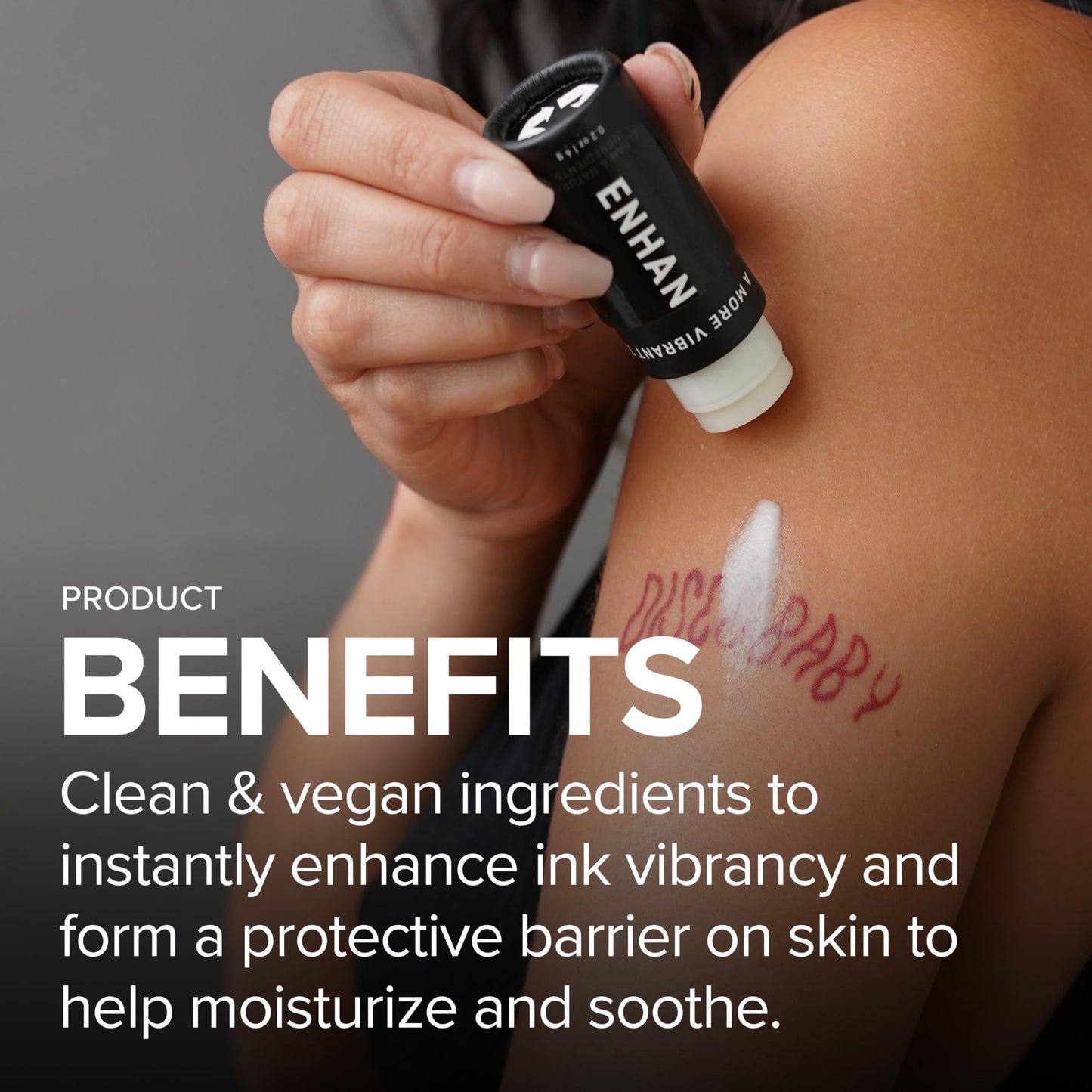 Mad Rabbit Enhance Tattoo Balm Stick-Tattoo Aftercare Brightener & Moisturizer, Clean, Color Enhancement, Fragrance-Free (.2oz)