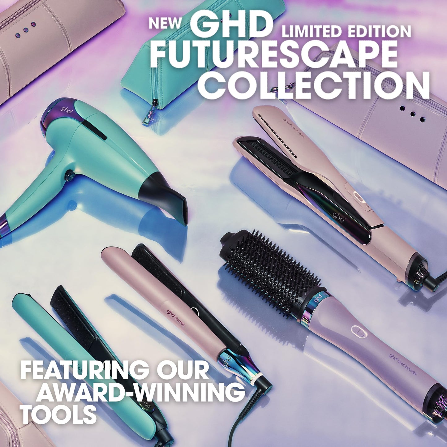 ghd Gold ― 1" Flat Iron Hair Straightener | Limited Edition in Mystic Aqua | Professional Ceramic Hair Straightening Styling Tool for Stronger Hair & More Color Protection
