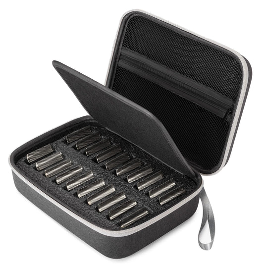 Noverlife Hair Clipper Guard Blades Holder Case, Barber Guard Storage Bag for 20 Metal Blades Hard Storage Travel Case