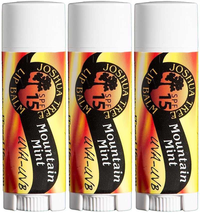 Mountain Mint SPF 15 Organic Lip Balm - Pack of 3