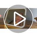 Travel LED Makeup Mirror with Lights, Adjustable & Rechargeable