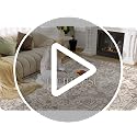 9x12 Washable Vintage Area Rug for Living Room Brown Multi - Distressed Floral