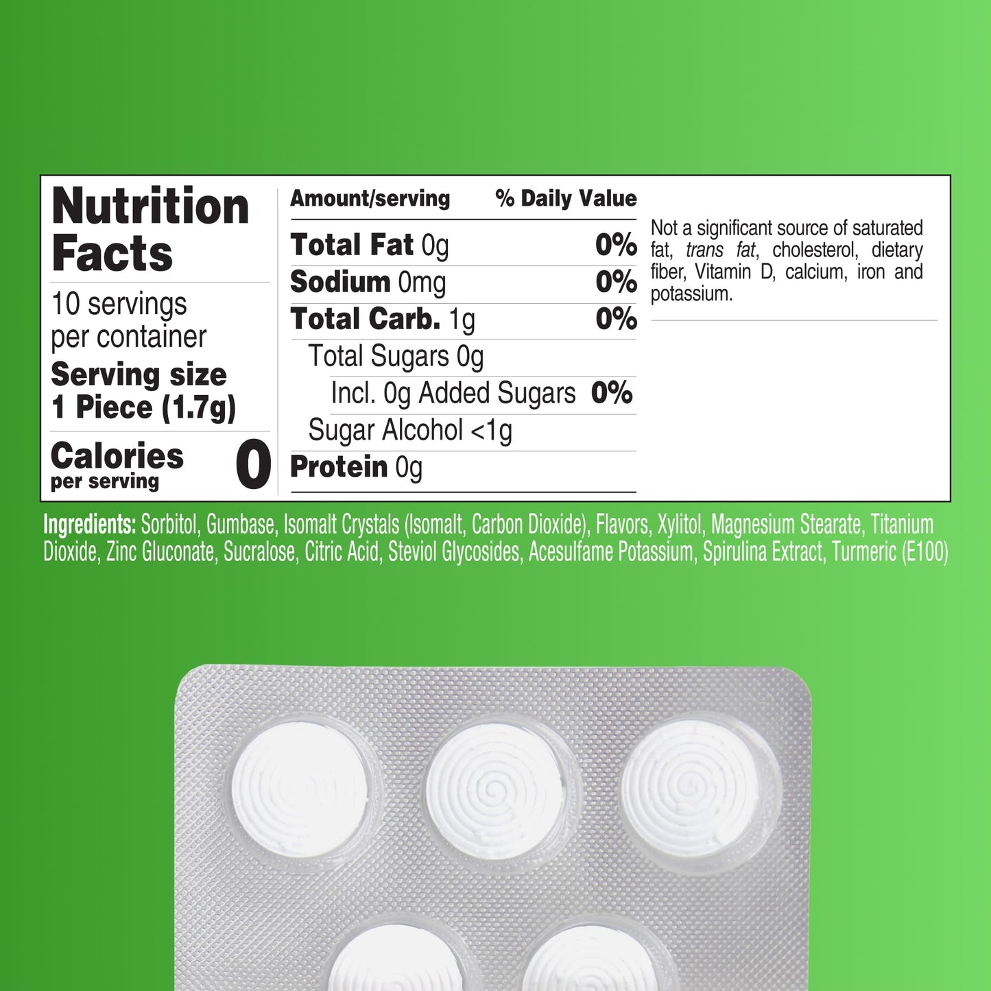 TheraBreath Fresh Breath Chewing Gum with ZINC, Citrus Mint Flavor, 10 Count (Pack of 6)