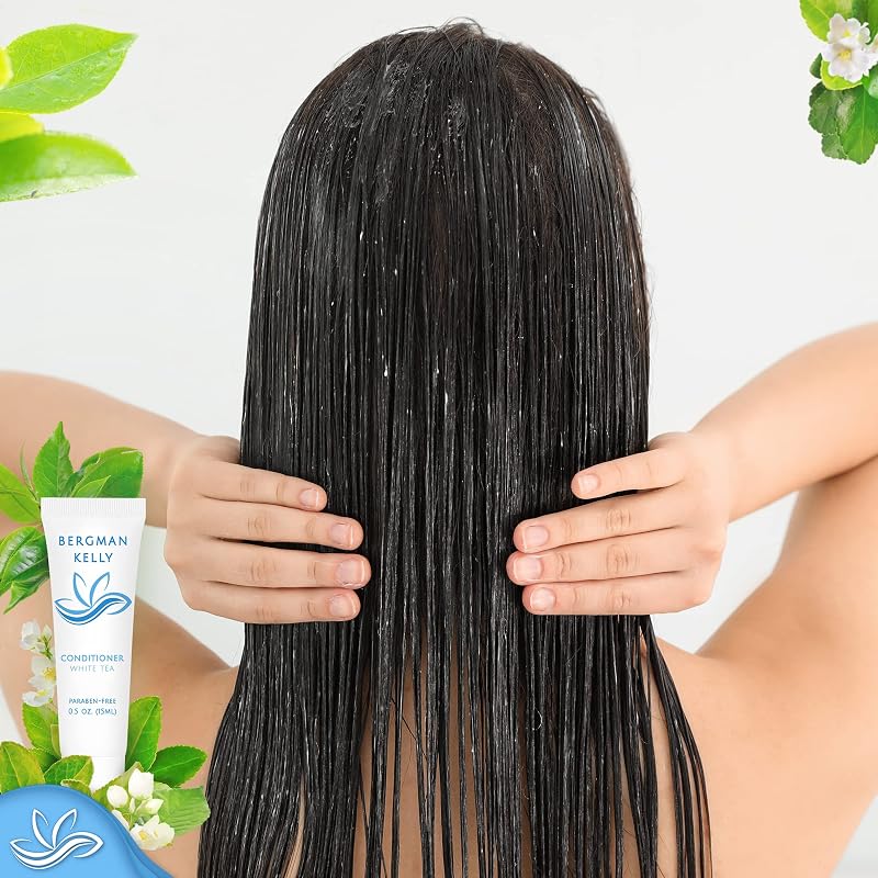Travel Shampoo & Conditioner Set 0.5 oz Each - 100 Count, White Tea Scent (Variation: Mini Style 0.5 Ounce)