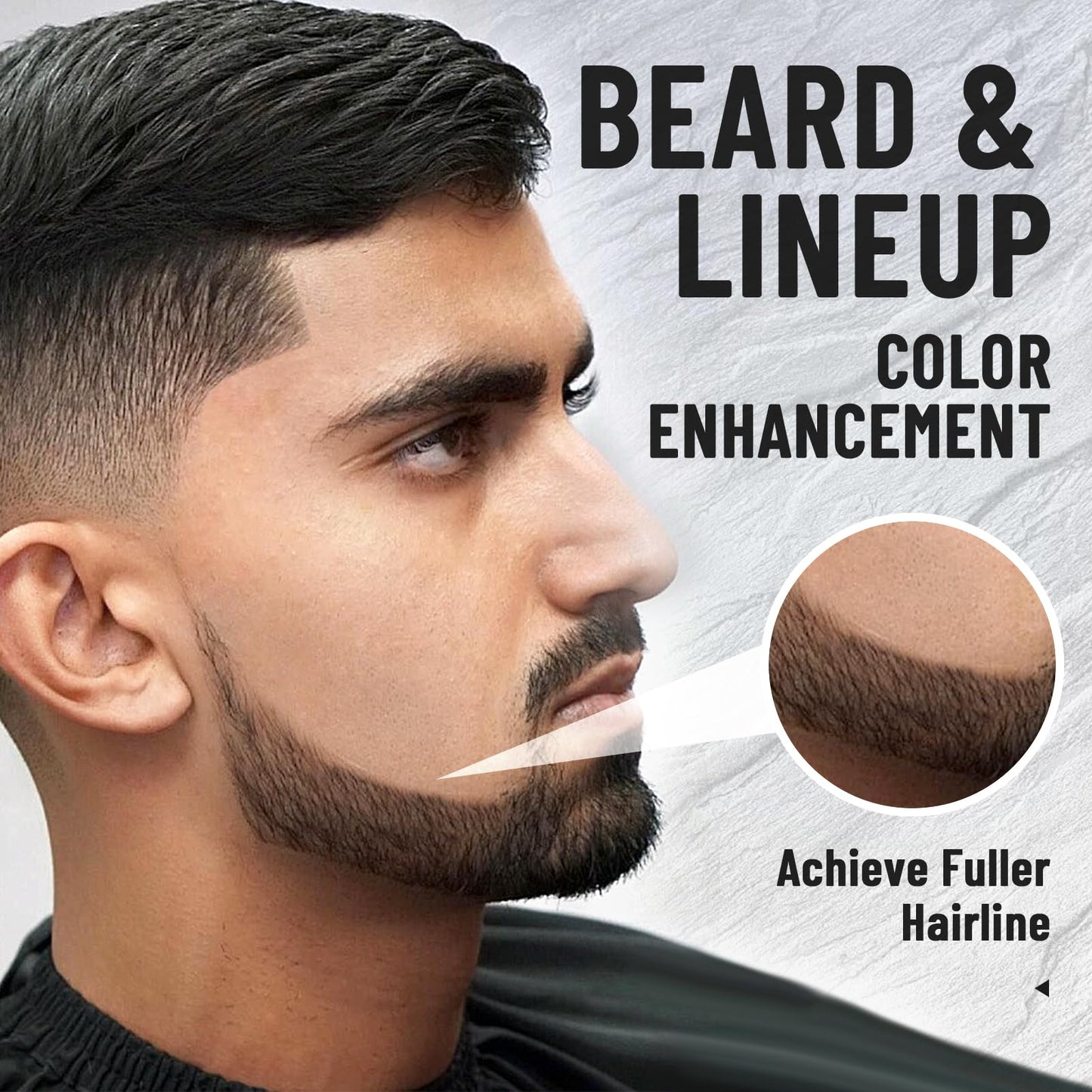 Enhancement Color Hair Enhancer For Beard & Lineup - Water Resistant Hairline Filler Spray Enhancements Barber Spray - Barber Beard Liner For Thicker & Fuller Hairstyling Men's Grooming Products