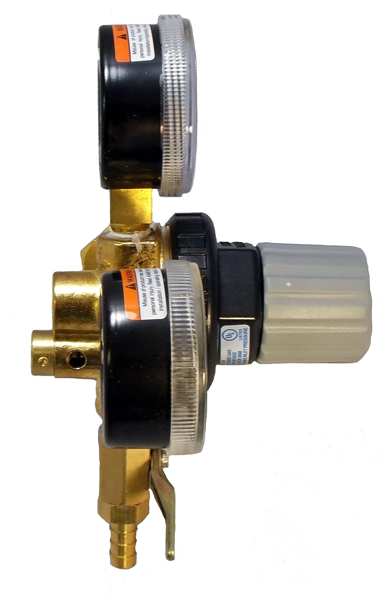 Taprite E-T742 CO2 Primary Beer Regulator with Dual Gauges CGA320 Inlet