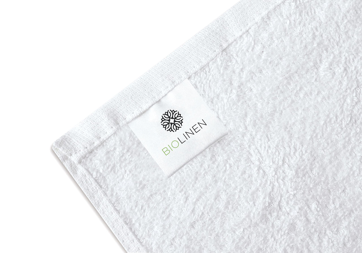 BIOLINEN Cotton Washcloth Towel Set, 12"x12", Pack of 24, Ultra Soft, 100% Cotton, Multi-Purpose Rags (White, 12 x 12-24 Pack)