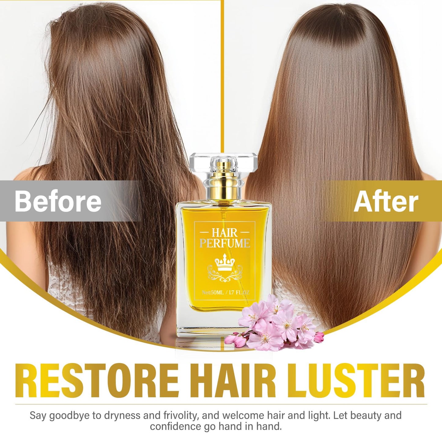 Feugole Hair Perfume,Pheromones Perfumes for Women – Pheromone-Infused Mist for Women, Nourishes Dry & Damaged Hair, Long-Lasting Attractive Scent-50ml