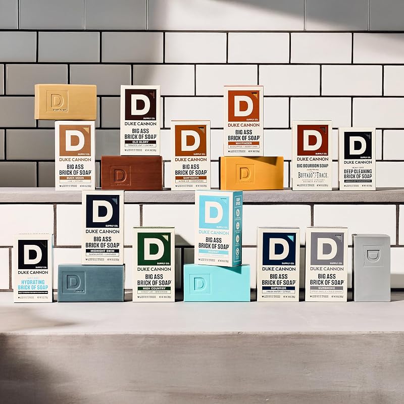 Midnight Swim Duke Cannon Big Brick Soap Bar 10 oz 3 Pack for Men - Variation: Midnight Swim