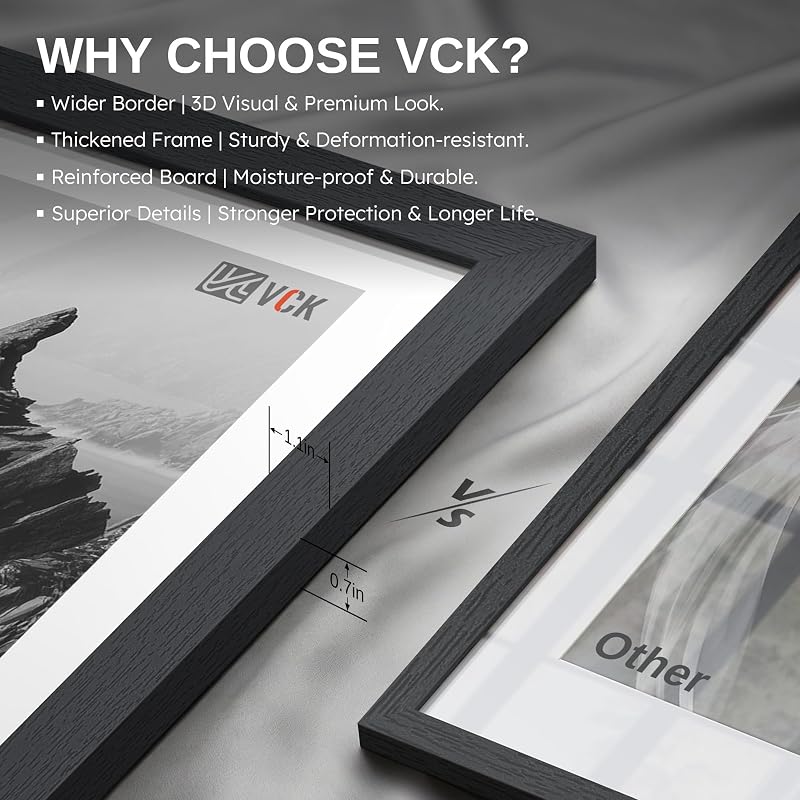 24x36 Poster Frame 3 Pack - Black Solid Wood Picture Frames (Variation: Black+3 Pack+24 x 36)