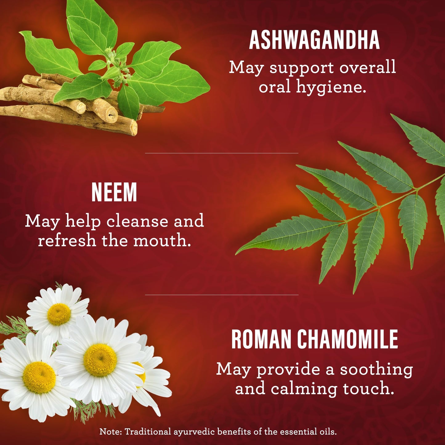 GuruNanda Ashwagandha Oil Pulling Mouthwash, Promotes Calmness, With Neem & Roman Chamomile for Fresh Breath & Happy Gums, Alcohol-Free, With Toothbrush & Tongue Scraper, 8 Oz