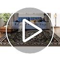 Rugcomf 6' x 9' Floral Area Rug – Washable, Non-Slip Backing, Vibrant Black