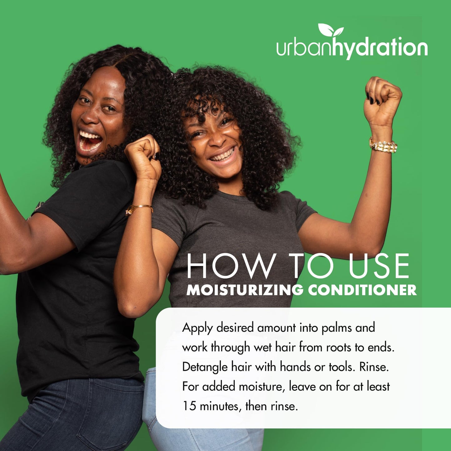 Urban Hydration Hydrate and Grow Aloe Vera & Cucumber Moisturizing Conditioner, Promotes Hair Growth and Hydration - Silicone, Paraben and Sulfate Free - 13.5 FL Oz
