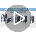 Blue Gray & White Waffle Cotton Washcloth Set - 6 Pack, 13x13 Inches