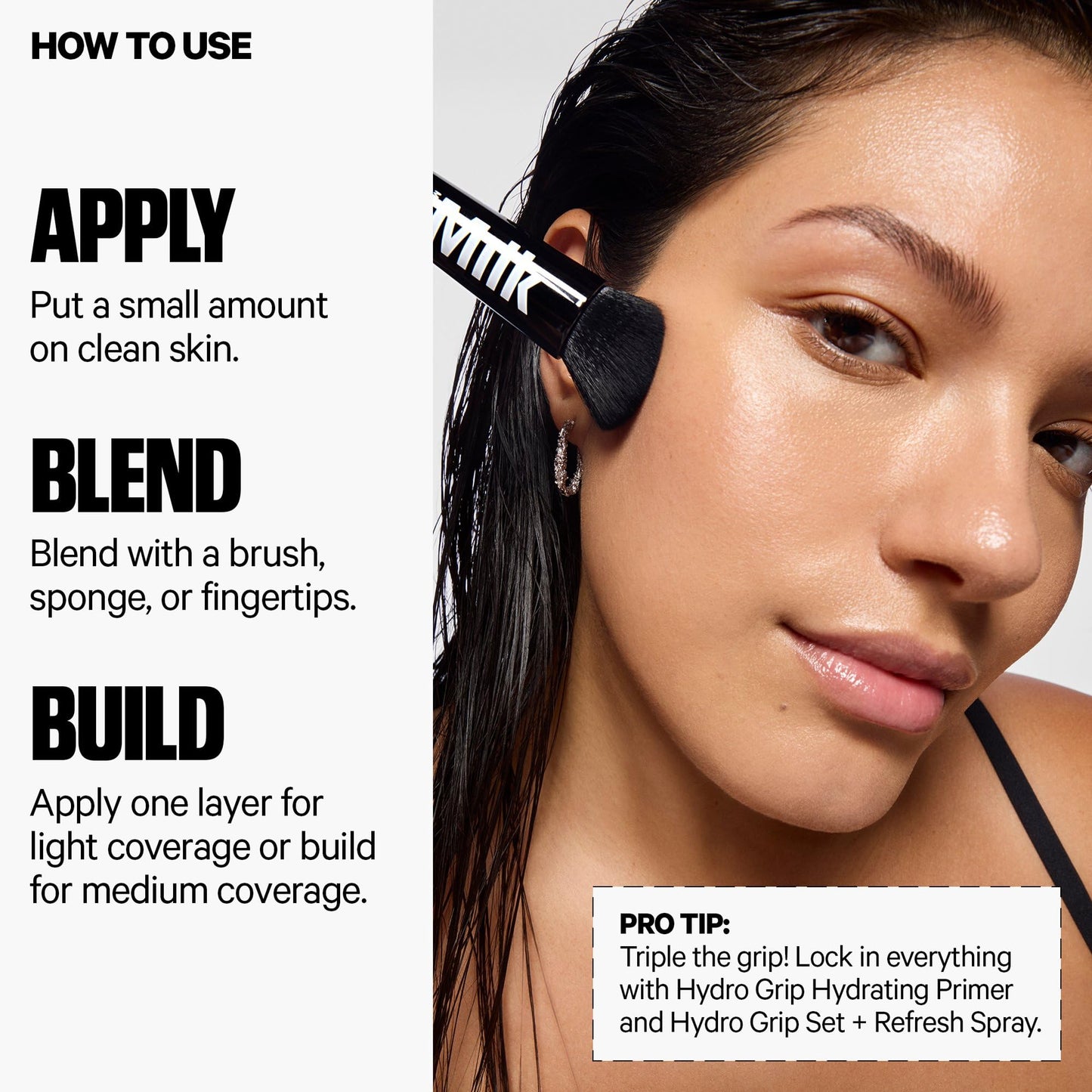 Milk Makeup Hydro Grip Hydrating Gel Skin Tint with Hyaluronic Acid – Buildable Light Coverage for Up to 12 Hours w/Dewy Finish – Non-Comedogenic – 14 Very Deep w/Neutral to Cool Undertones, 1oz