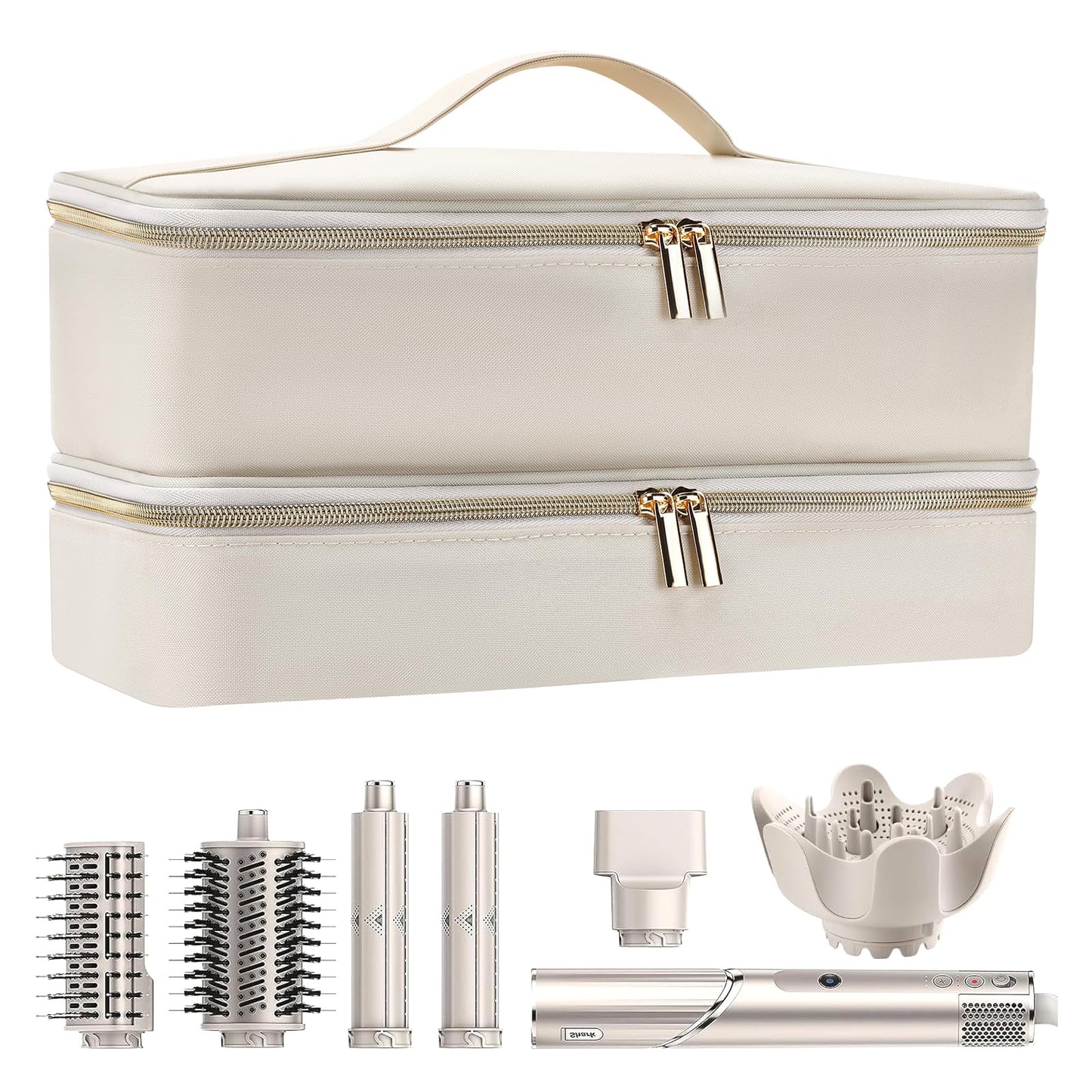 Wjiang Carrying Case for Shark Flex Style Dyson Airwrap Supersonic Hair Dryer Double-Layer Travel Storage Bag Also for Revlon Hair Dryer Brush Hair Accessories Tools