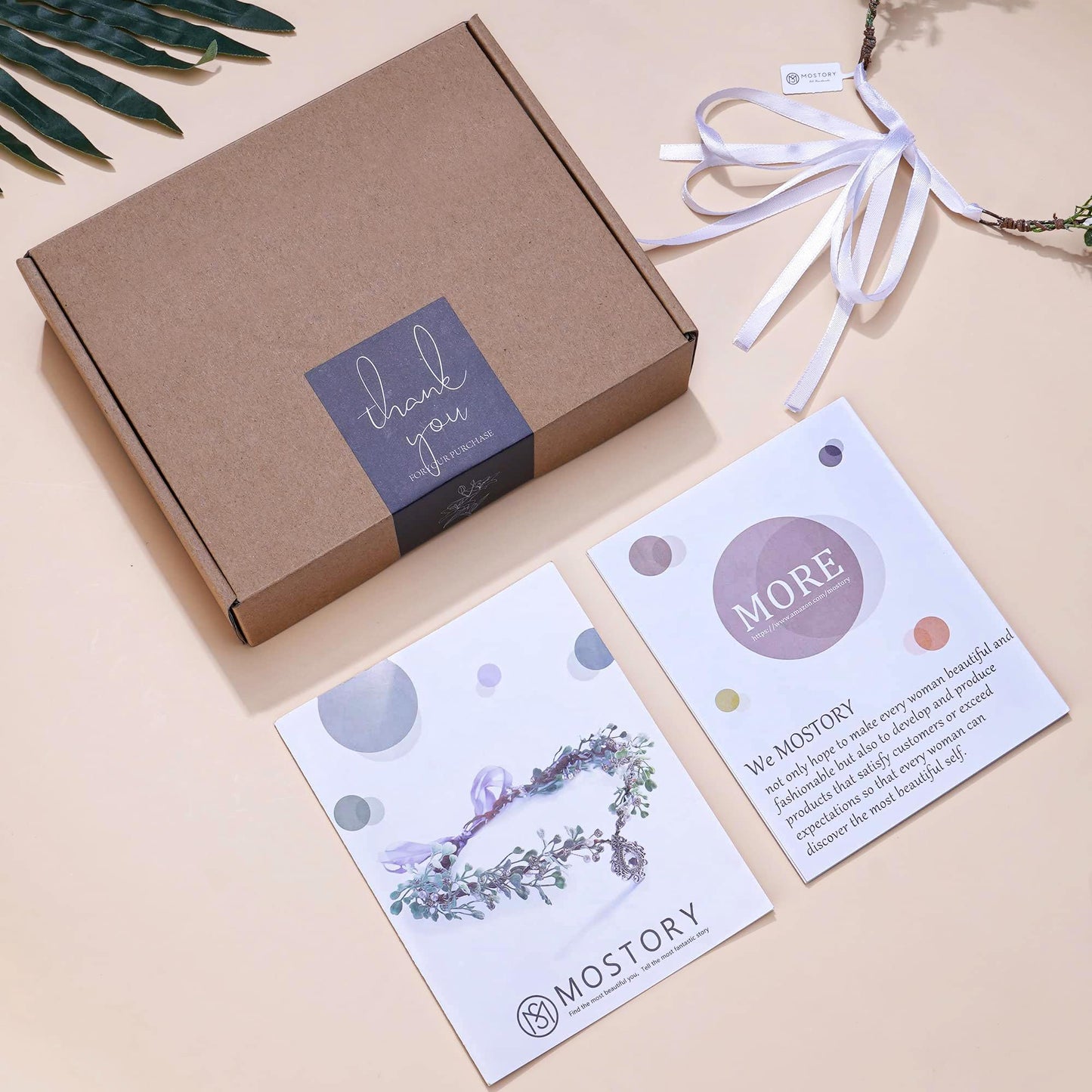 MOSTORY Purple Elf Flower Crown - Handmade Woodland Elf Headpiece Forest Fairy Crown Floral Circlet for Women Girls Cosplay Party Renaissance Marid Gras Photo Shoot