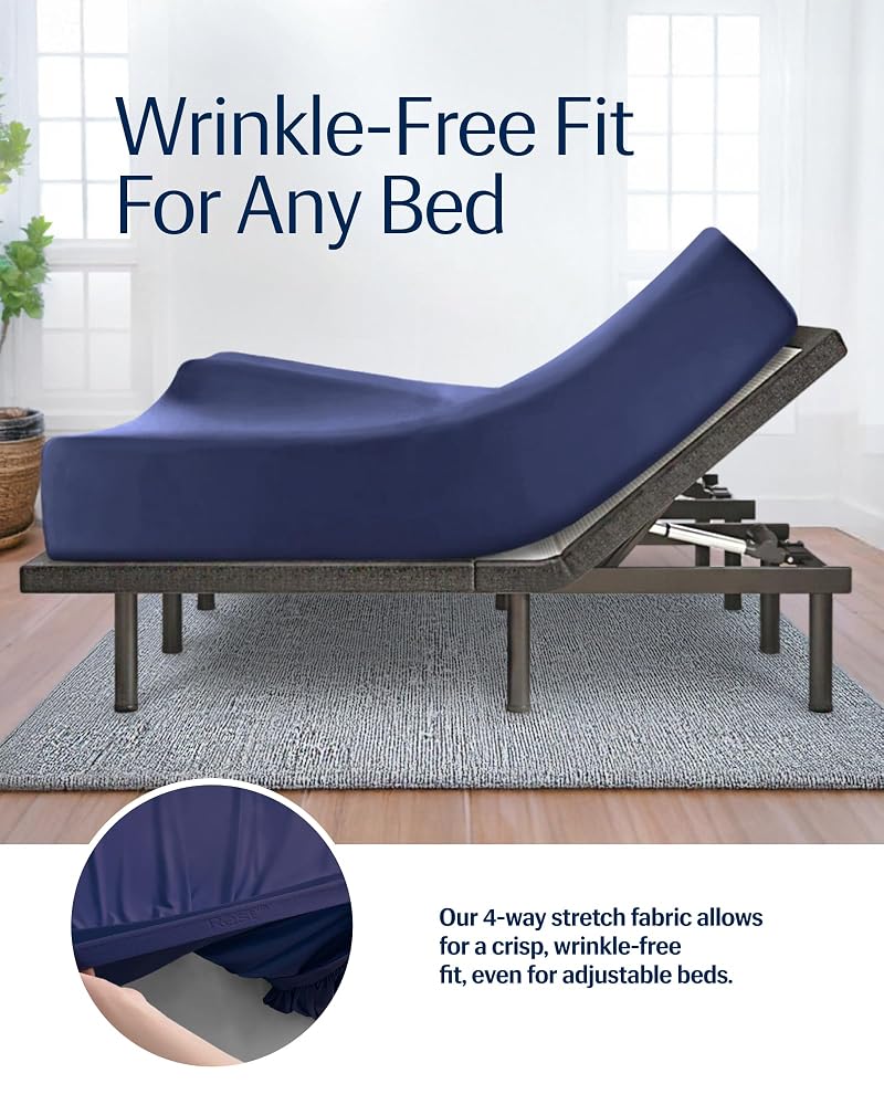 REST Evercool+ Cooling Fitted Sheet - Full (Midnight Blue)