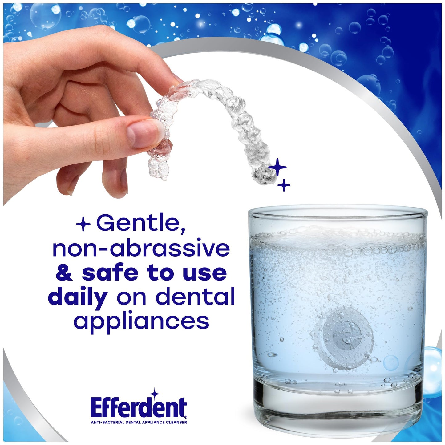 Efferdent Deep Clean, Retainer Cleaning Tablets, Denture Cleanser Tablets for Dental Appliances, 126 Count