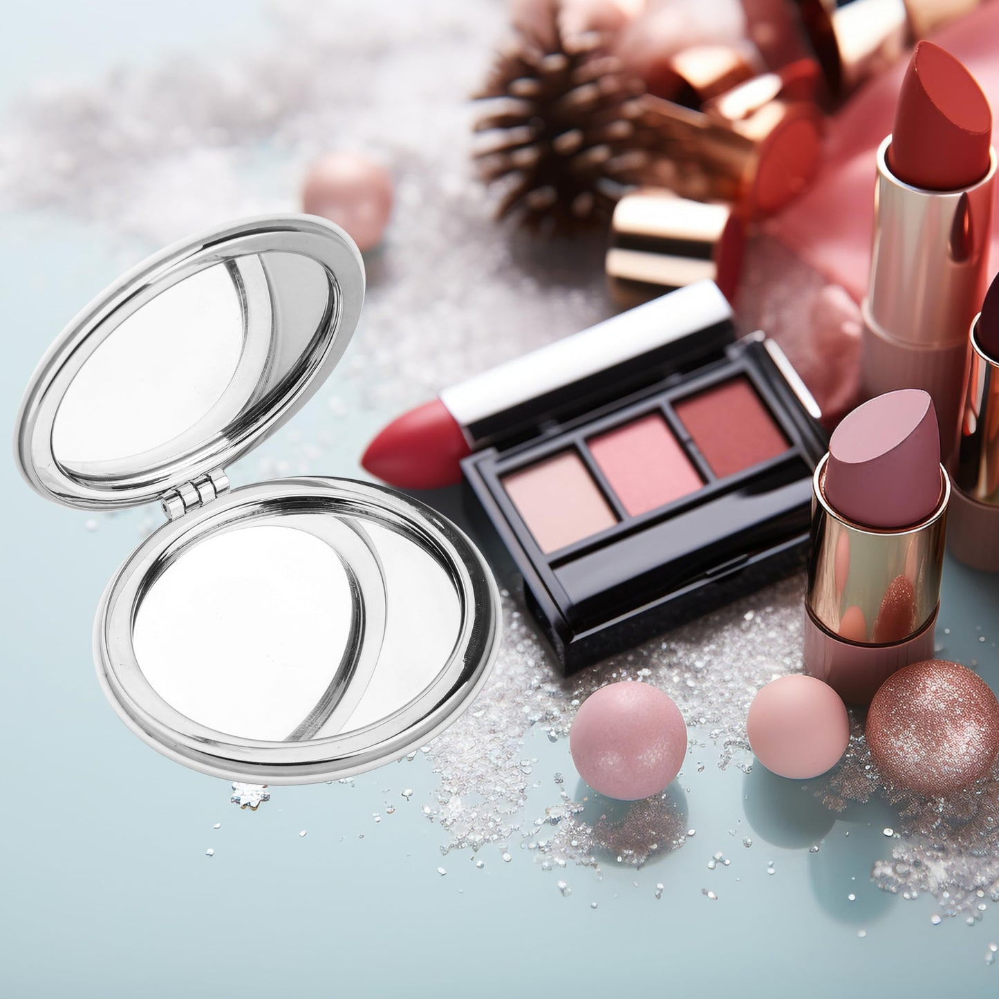 Zuo Bao Horror Coffee Makeup Mirror Halloween Party Gift Horror Movie Fan Small Sling Bag Spooky October Gift (Horror Coffee)