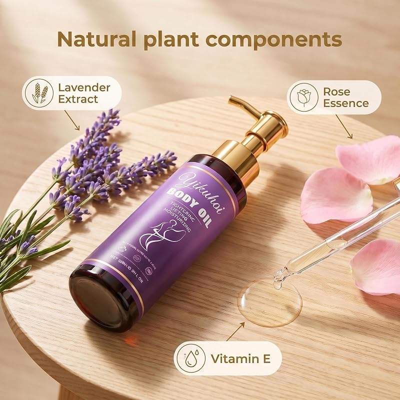 Firming Body Oil for Women, 3.4 fl oz – Rose Variation