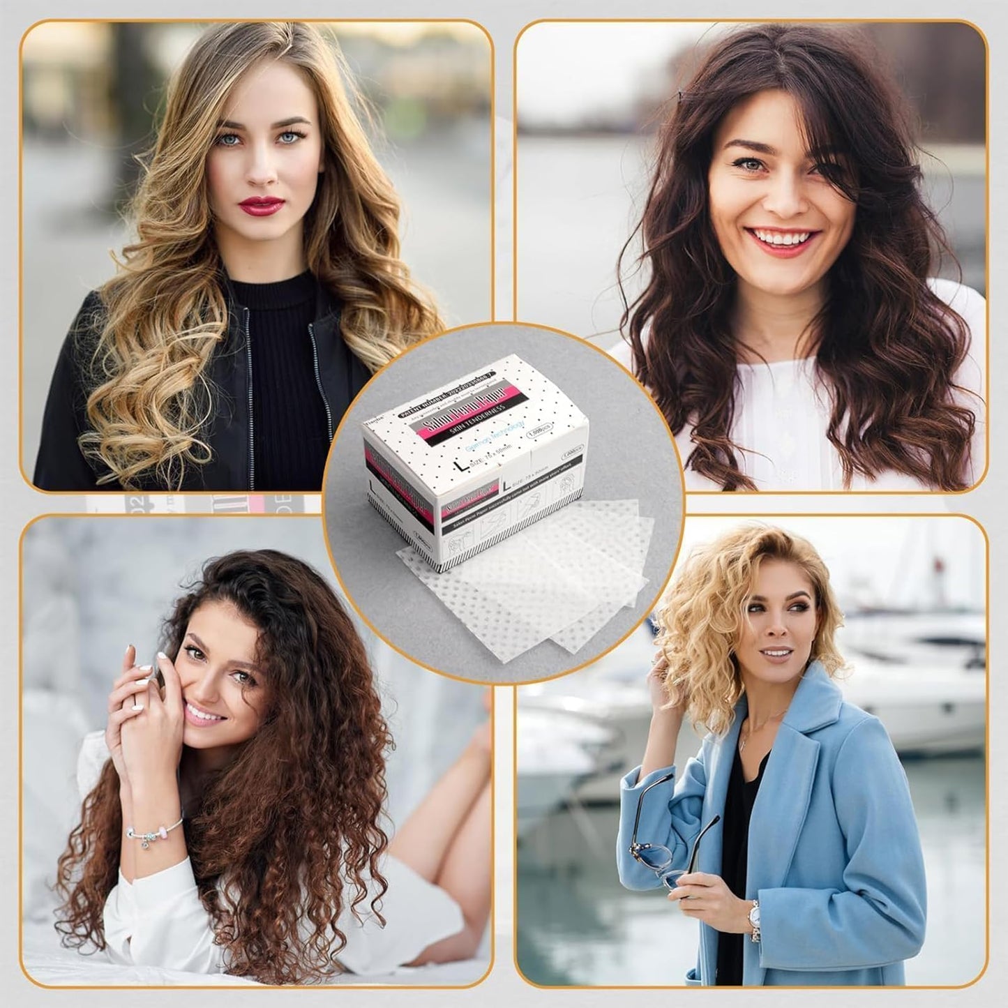 1000PCS Hair Perm Papers, Disposable Perms Papers and end Papers for Hair Perm Cotton, High Temperature Resistant Hair Curling Perm Papers for Hairs