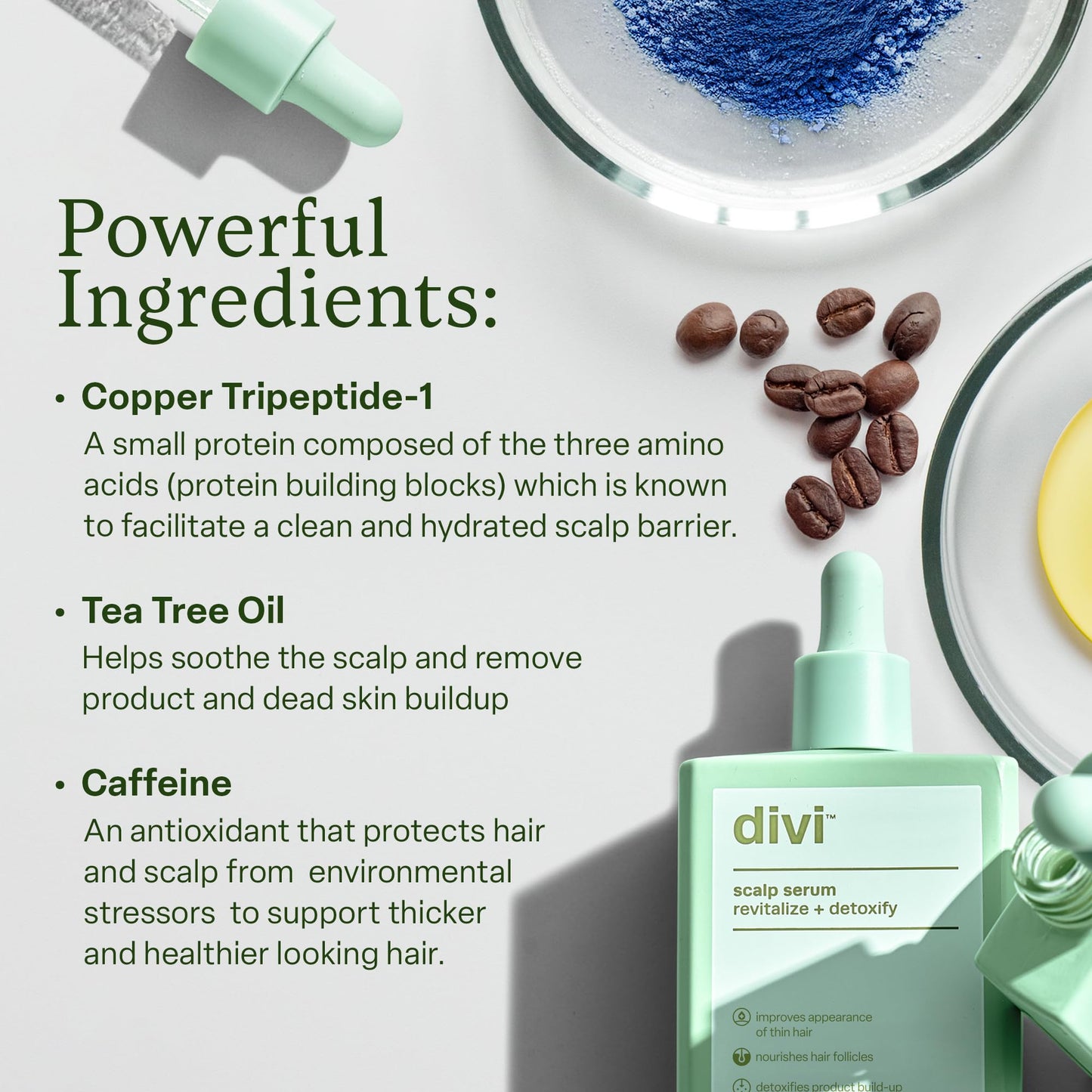 Divi Scalp Serum for Thinning Hair, 30ml – Clinically Tested, Nourishing Formula with Amino Acids, Caffeine & Rosemary Oil – Promotes Healthy Scalp & Fuller-Looking Hair, Reduces Oil & Product Buildup