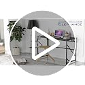 Elephance 31.5 Inch Folding Computer Desk No Assembly Beige Portable Workspace