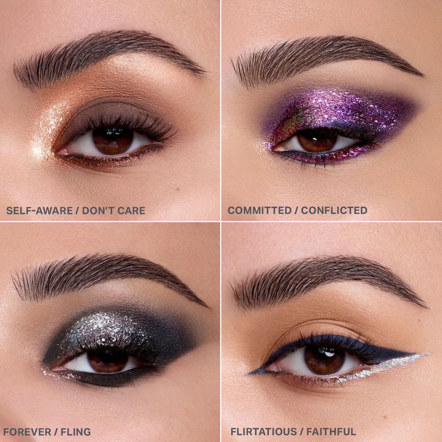 Morphe Mixed Signals Dual-Ended Eyeshadow Stick - Cream Eyeshadow Pigment & Chrome Liquid Flakes for Bold, Layered Eye Makeup Looks - Self Ware/Don't Care (0.96 oz)