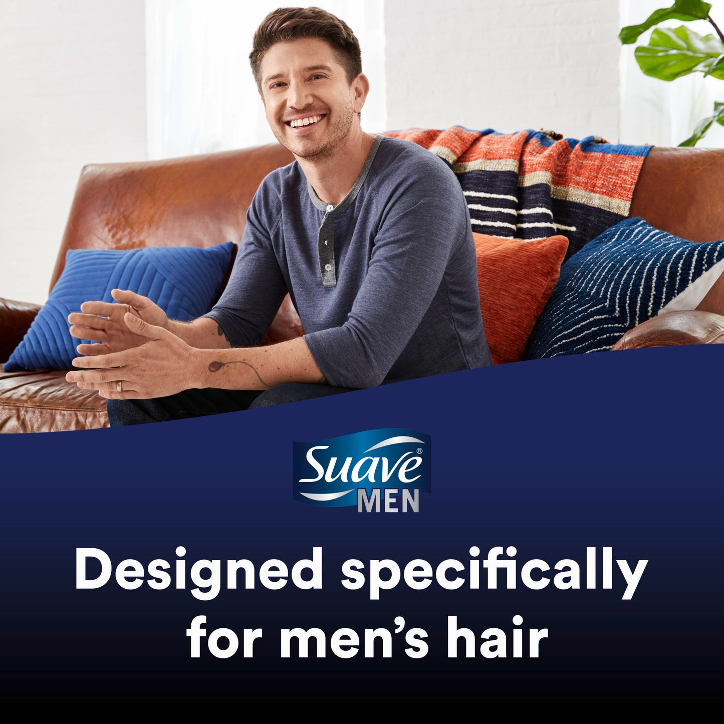 Suave Men Shampoo and Conditioner 2 in 1 Ocean Charge Refreshing, Cleanse and Conditions Hair, 40 oz Pack of 3