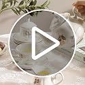 White 22-Piece Porcelain Tea Set with Cups Saucer Teapot Sugar Bowl Creamer for 6