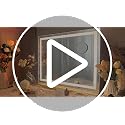 Gold Vanity Mirror with Lights 23x18 Inch Full View Dimmable LED Beauty Mirror - Detachable Magnifier