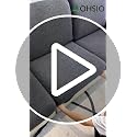 OHSIO Couch Cushion Covers for Sectional Sofa - Dark Gray, 2 Seat + 1 Chaise