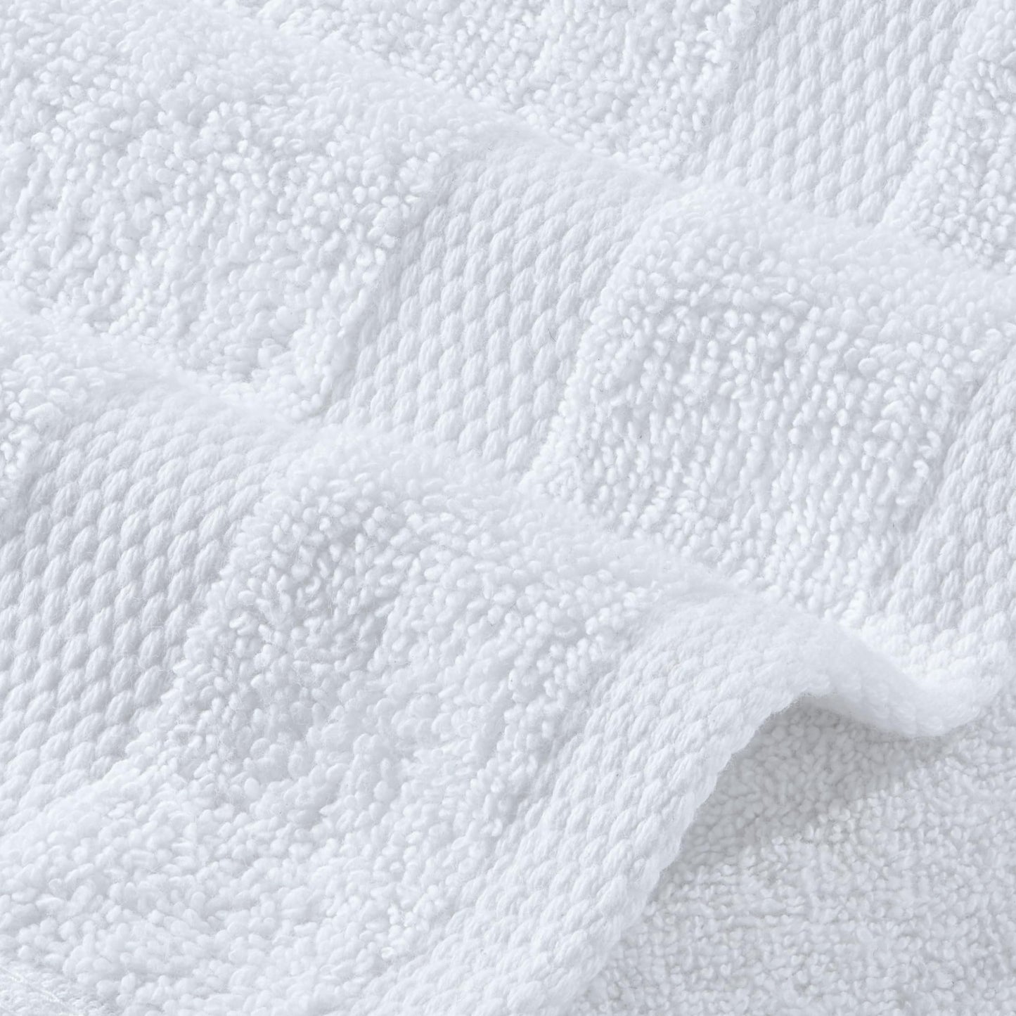 Wealuxe White Washcloths for Body and Face Towel, Cotton Wash Cloths Bulk 48 Pack, Flannel Spa Fingertip Wash Clothes 12x12 Inch, Soft Absorbent Gym Towels