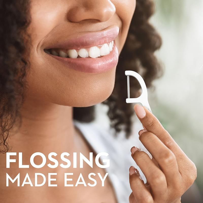 Oral-B Burst of Scope Fresh Mint Dental Floss Picks – 450 Total (6 Packs of 75)
