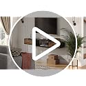 Floating TV Stand with Power Outlet - Rustic Brown & Black Wall-Mounted Media Console Shelf for 32-65 Inch TVs