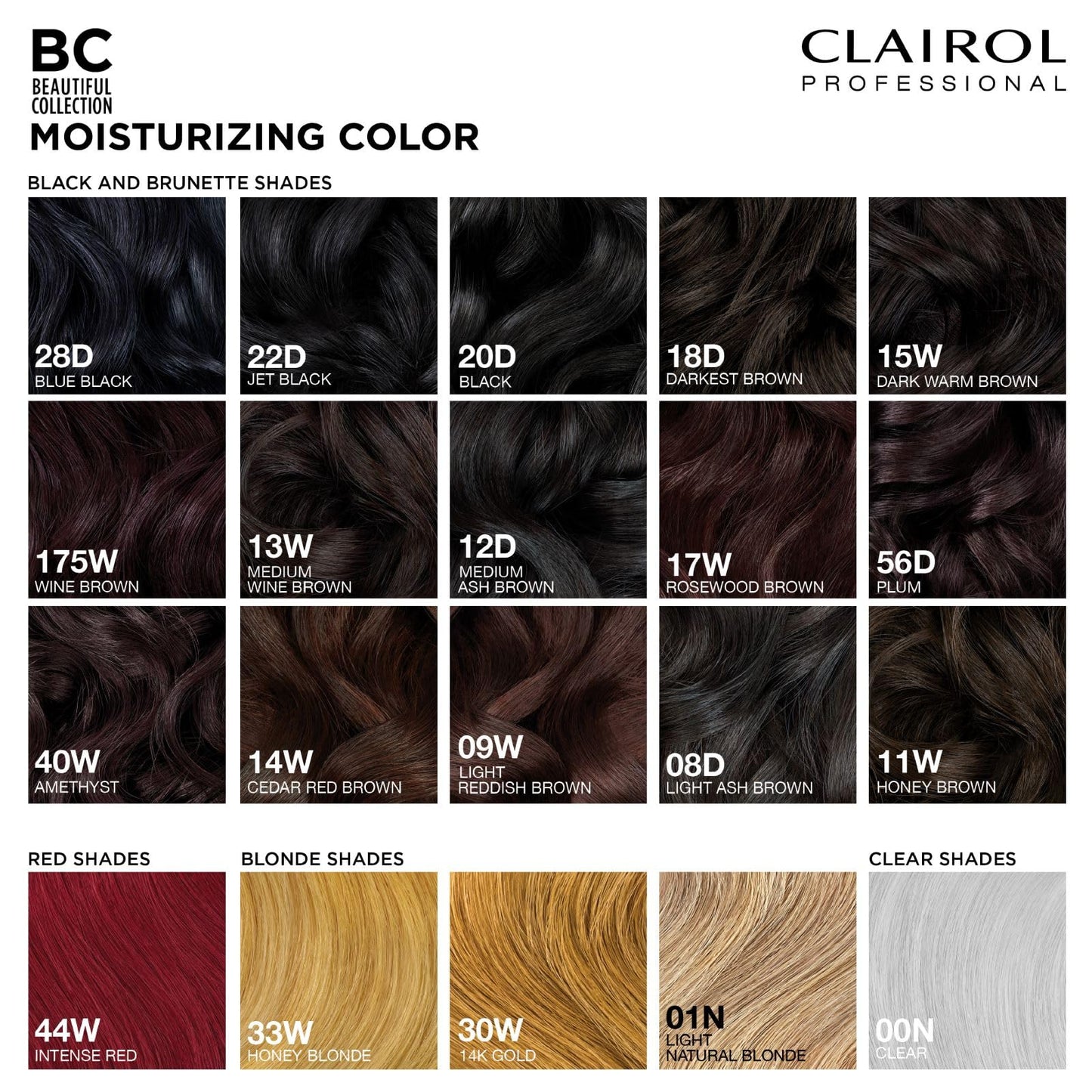 Clairol Professional Beautiful Collection Hair Color, 18D Darkest Brown, 3 oz. - Packaging May Vary