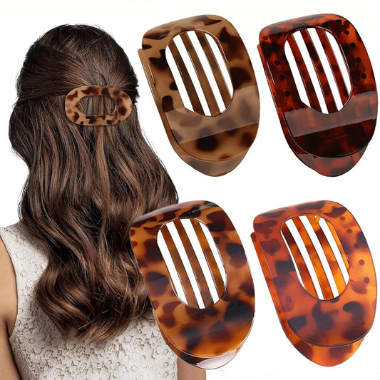 Simple Elegant Duckbill Hair Clip, Benglatt Hair Clip, Flat Hair Clips for Women, Effortless Style, All-Day Hold (4Pcs-C)