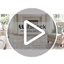 8ft Round Washable Area Rug - Non-Slip Boho Carpet with Vintage Floral Pattern - Dusty Blue-Gray/Skye/Cerulean Variation