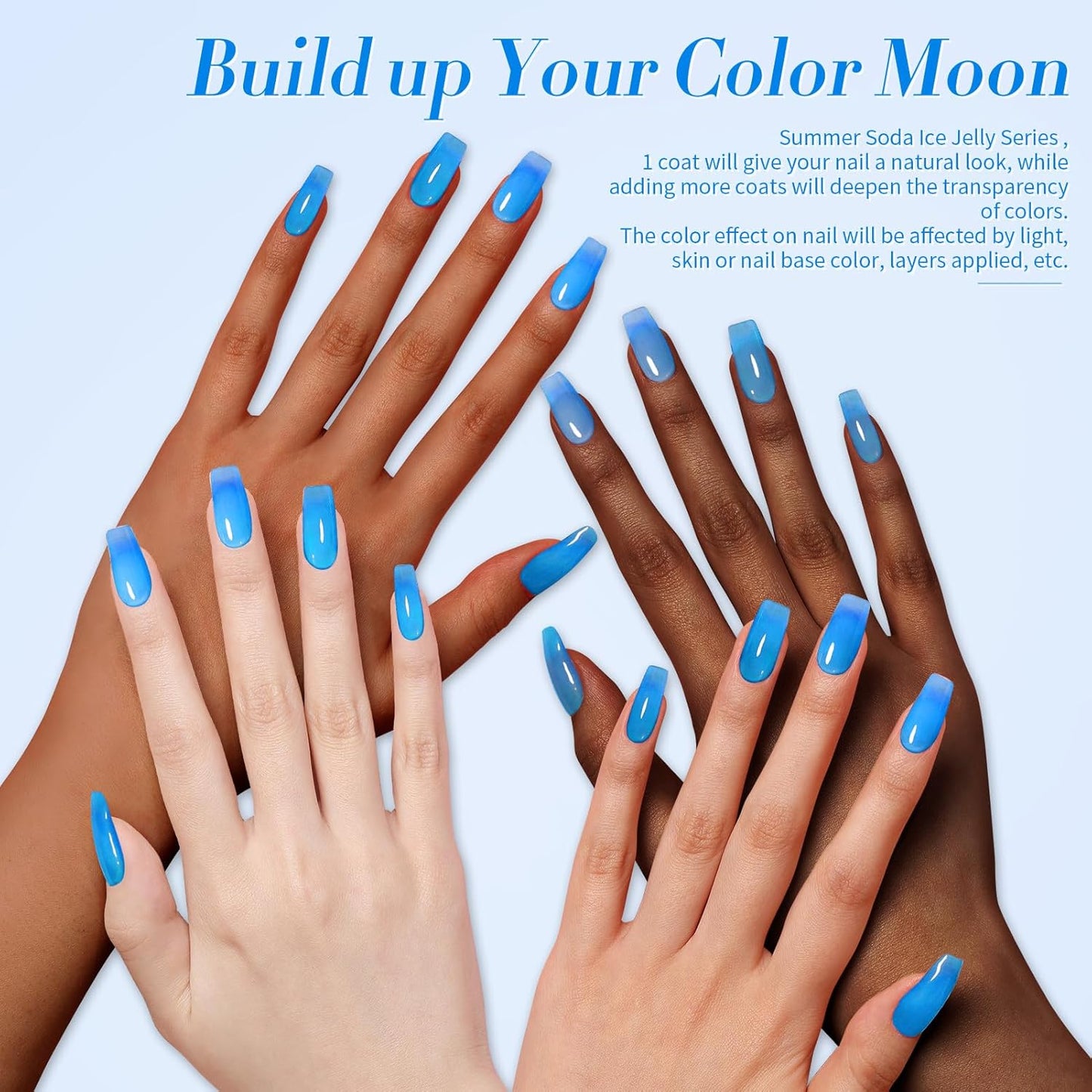Born Pretty Neon Jelly Gel Nail Polish Set - Halloween Colors, Soak Off UV/LED for Salon & DIY