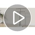 Kayfia 40-Inch Stainless Steel Towel Rack with Marble Base, 3 Tiers - Silver