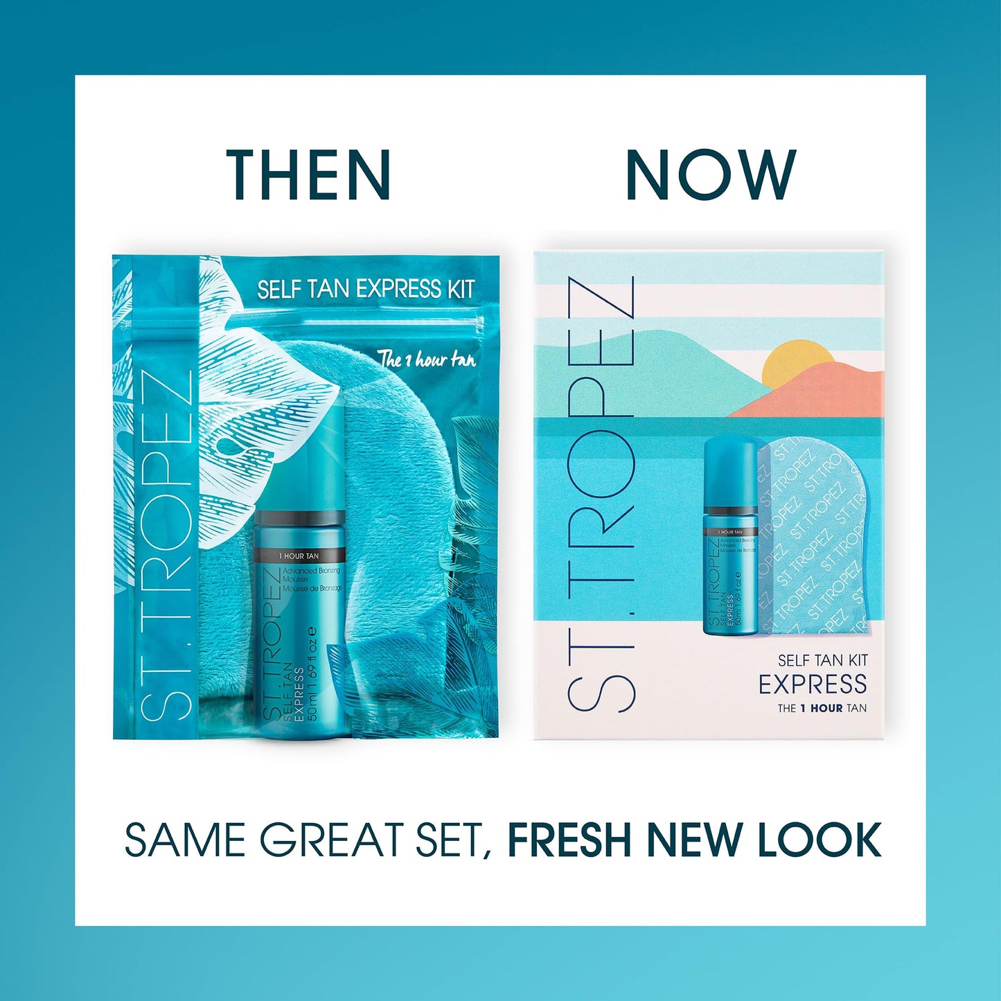 St.Tropez Self Tan Express Mini Kit, Travel-Sized Bronzing Mousse & Tanning Applicator Mitt, Vegan-Friendly Tanner, Even & Natural Self Tan