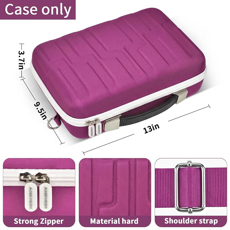 Purple Barber Case for Hair Clipper & Trimmer with Shoulder Strap - ANKHOH