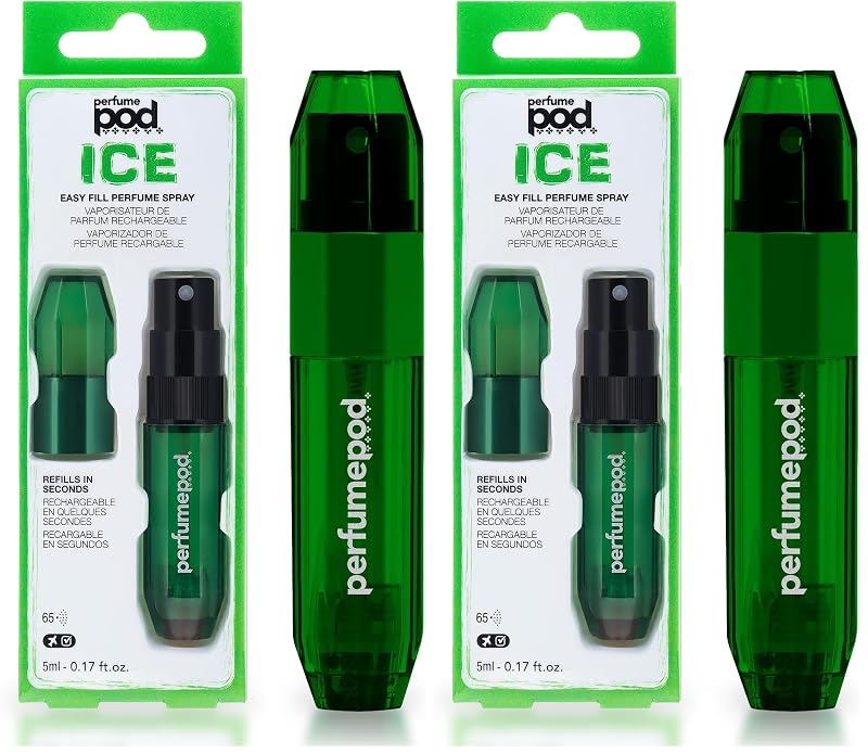 Travalo Ice Travel Perfume Atomizer 0.6oz Pack of 2 - Leak-Proof, TSA Approved