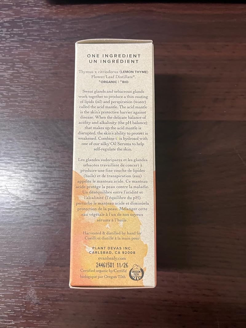 Lemon Thyme HydroSoul Toner - Organic Facial Hydrosol by Evanhealy