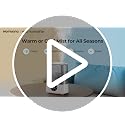 Homvana Grey 7L Large Room Humidifier with Warm & Cool Mist, Auto Humidity Control, Quiet Top-Fill Design