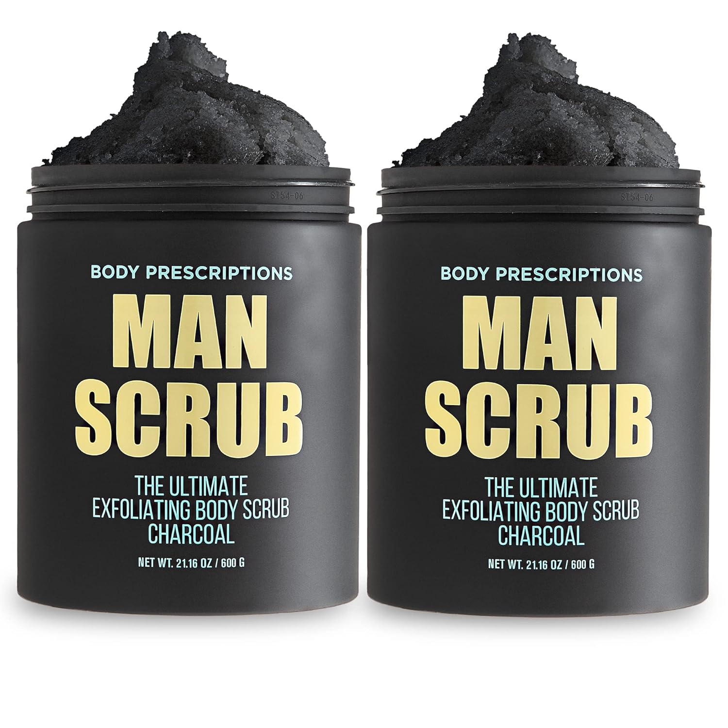 Men’s Charcoal Exfoliating Body Scrub – 21oz Cleansing Wash for All Skin Types