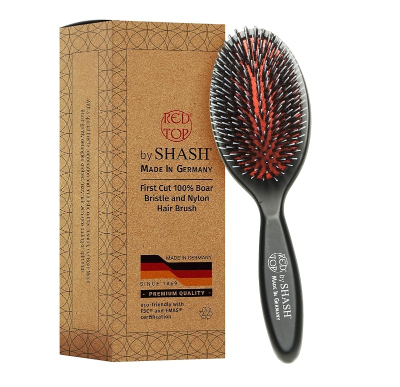 Shash Since 1869 Hand Made In Germany Nylon Hair Brush - Medium, Black Variation