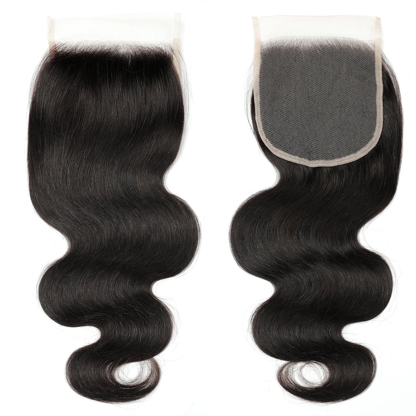 5x5 HD Lace Closure Body Wave Human Hair - Pre-Plucked Natural Hairline (10 Inch, Natural Color)
