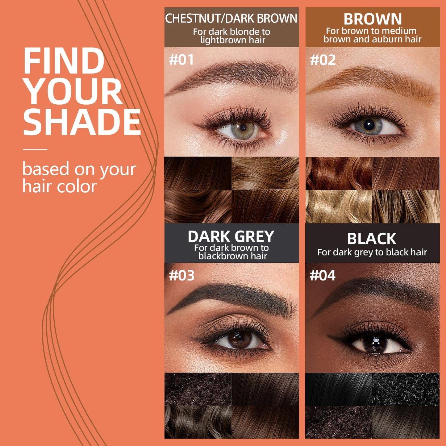 Eyebrow Pencil - Eyebrow Pen 2-IN-1 Eye Brow Pencils for Women, Microblading Brow Pen with 4-Fork-Tip & Precision Tip, 1 Eyebrow Brush, Create Natural Hair-Like Brows, Last All-Day, Brown